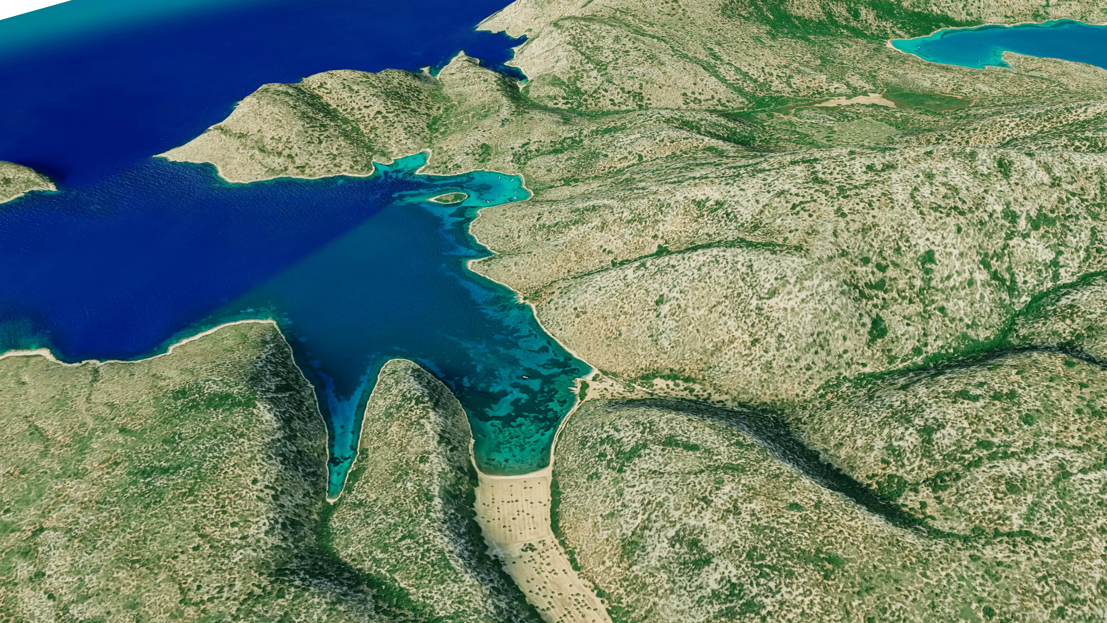 Kyra Panagia Island 3D model terrain Low-poly 3D model_12