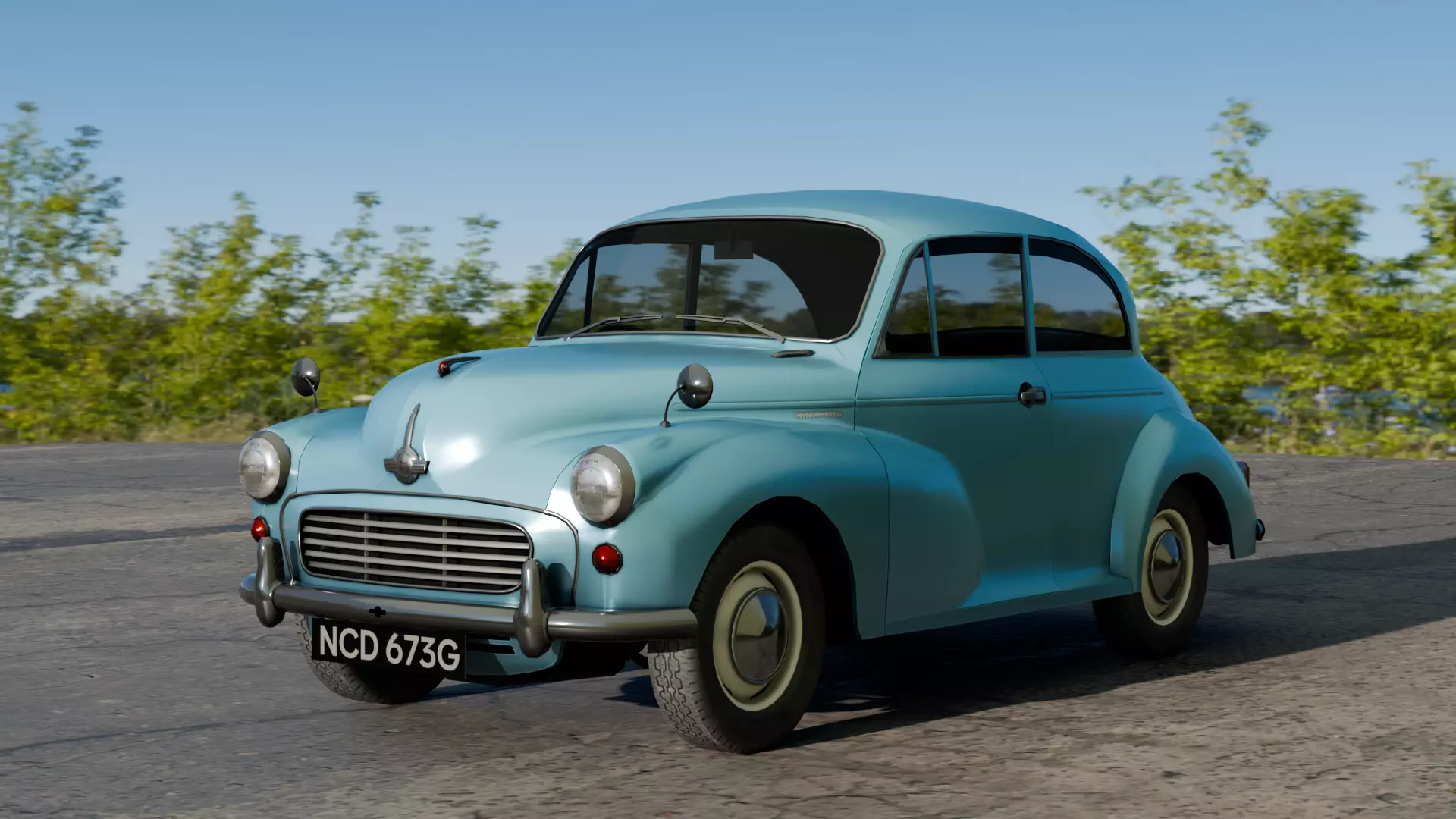 Morris Minor 1000 Low-poly 3D model
