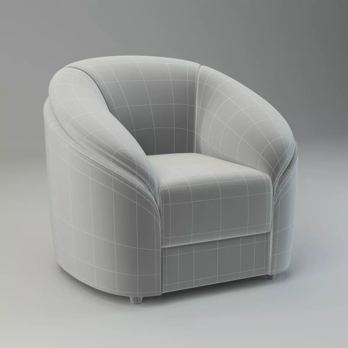 Armchair Donata - Basic Model 3D model_0