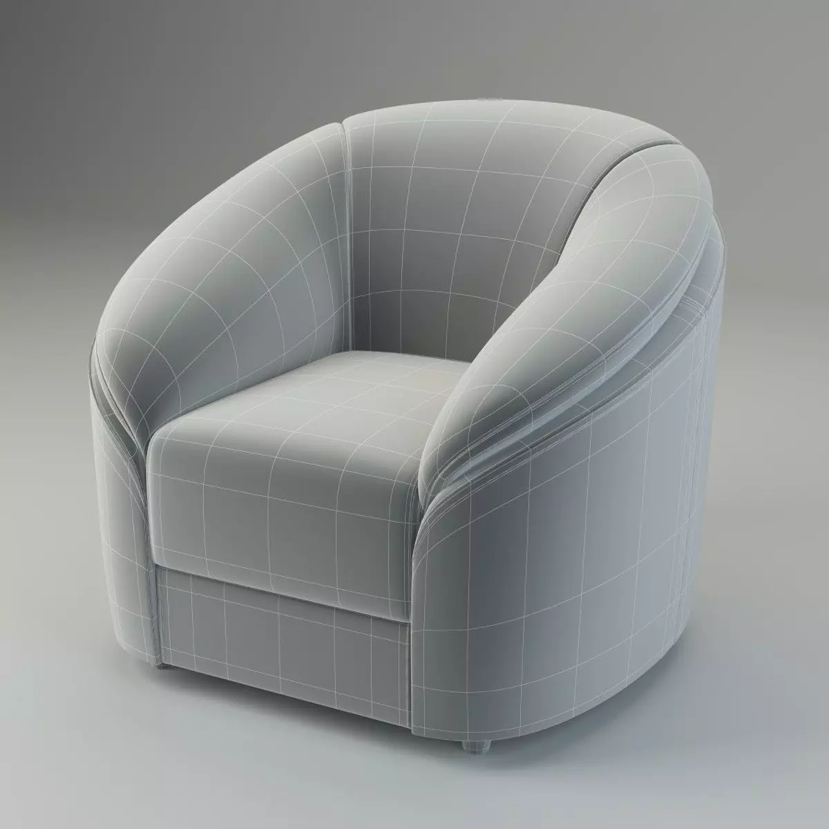 Armchair Donata - Basic Model 3D model_1