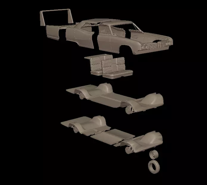 custom buick electra 225 1968 four doors 3d print model 3D print model_14