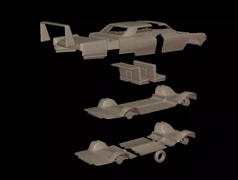 custom buick electra 225 1968 four doors 3d print model 3D print model_15