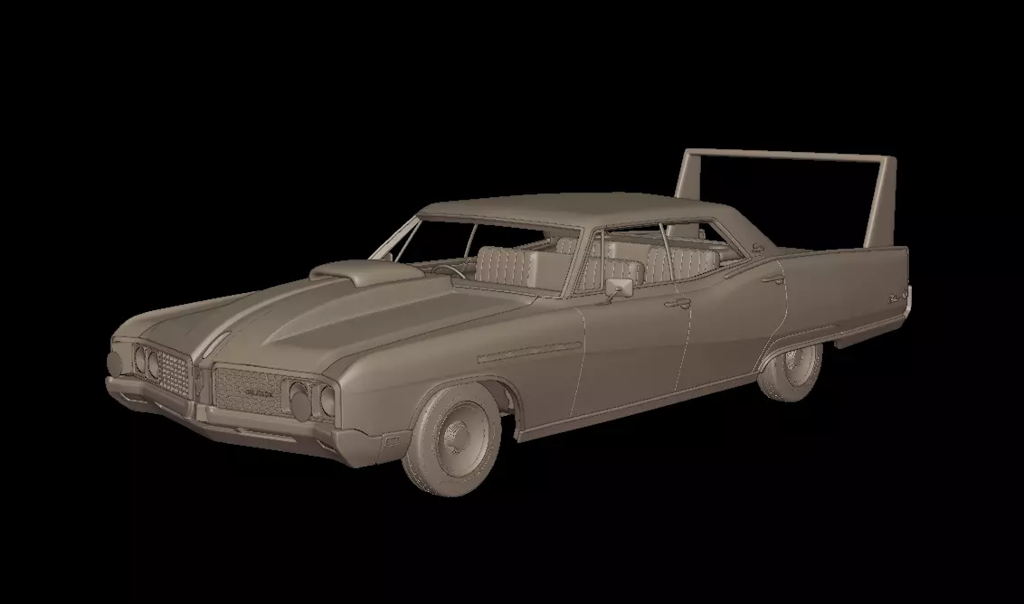 custom buick electra 225 1968 four doors 3d print model 3D print model_4