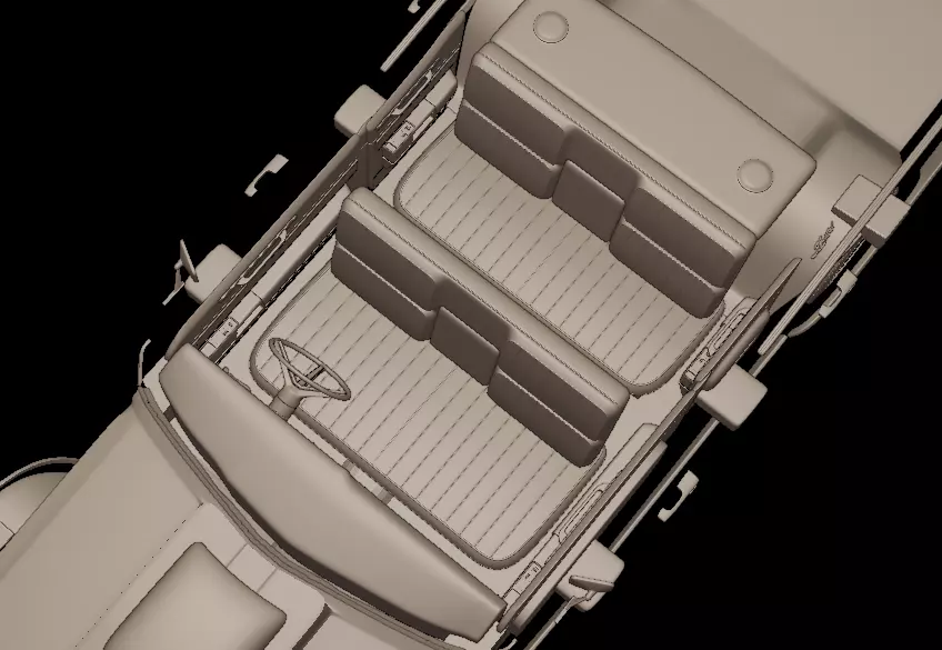 custom buick electra 225 1968 four doors 3d print model 3D print model_10