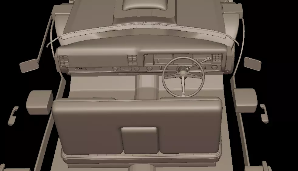 custom buick electra 225 1968 four doors 3d print model 3D print model_7