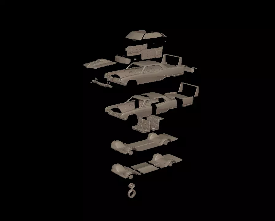 custom buick electra 225 1968 four doors 3d print model 3D print model_11