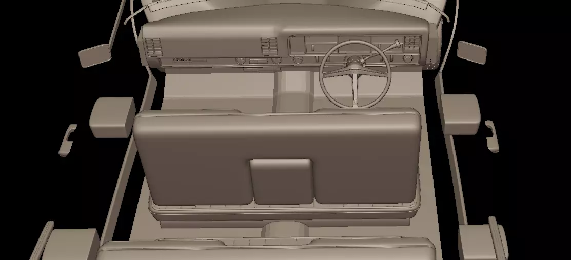 custom buick electra 225 1968 four doors 3d print model 3D print model_8