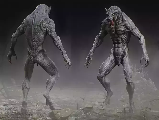 Werewolf Low-poly 3D model