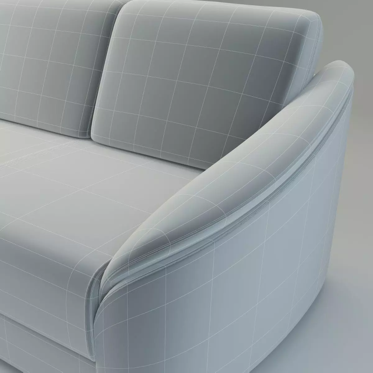 Straight Sofa Donata - Basic Model 3D model_3