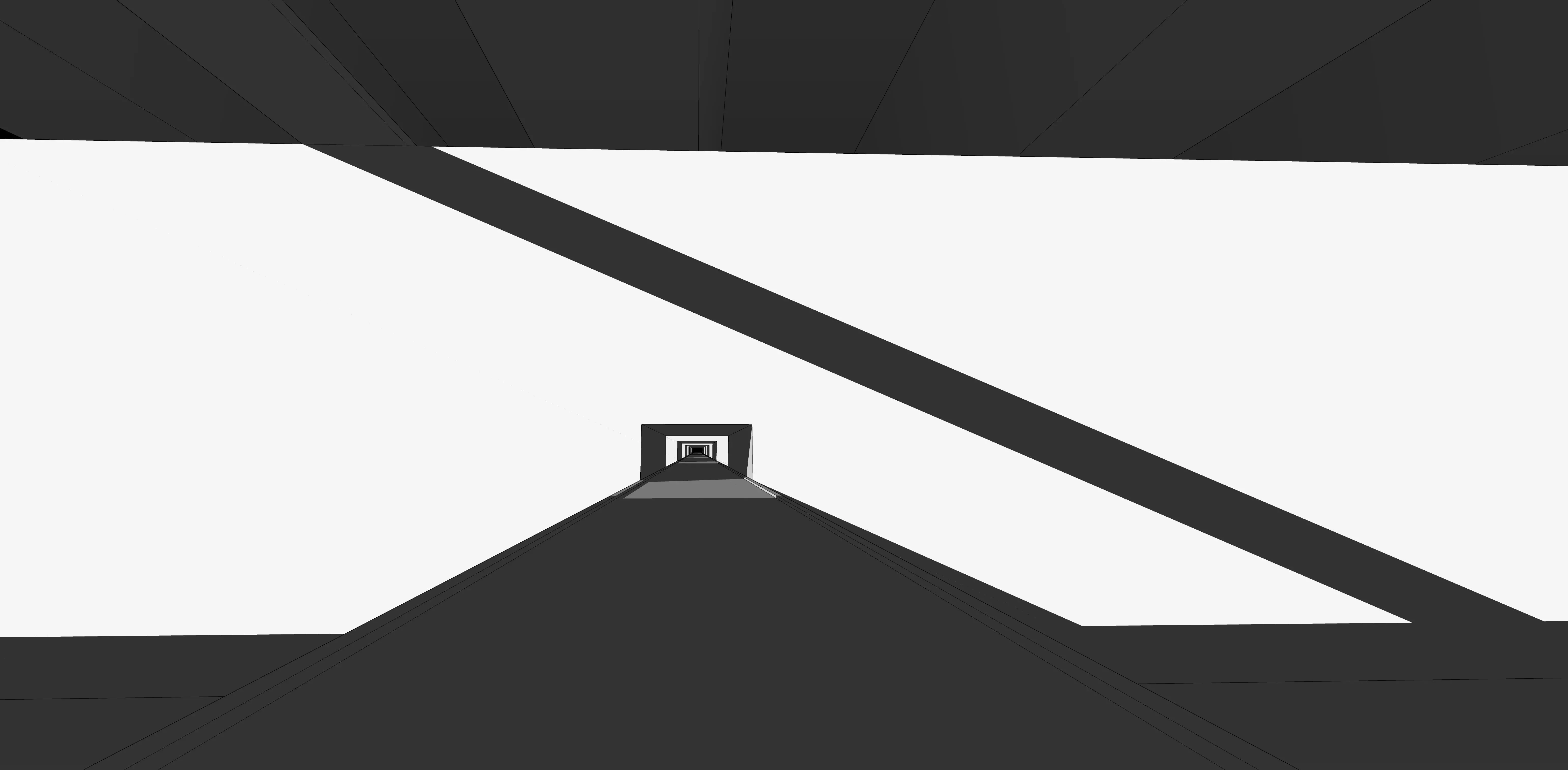 Modular labyrinth of the Blame megastructure Low-poly 3D model_3