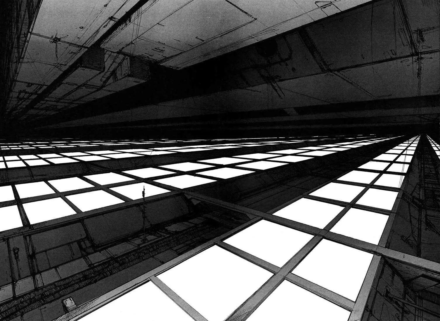 Modular labyrinth of the Blame megastructure Low-poly 3D model_7