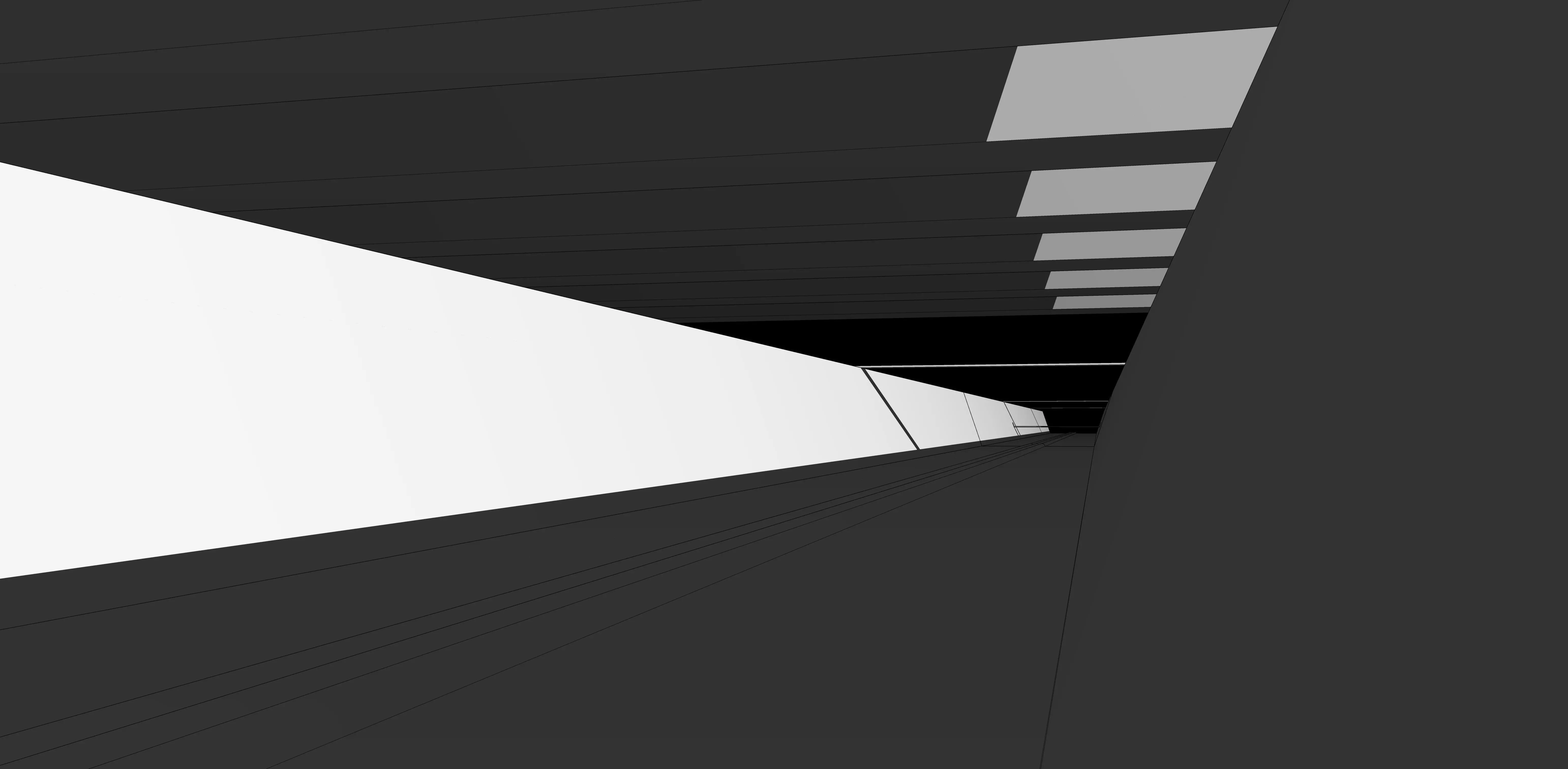 Modular labyrinth of the Blame megastructure Low-poly 3D model_4