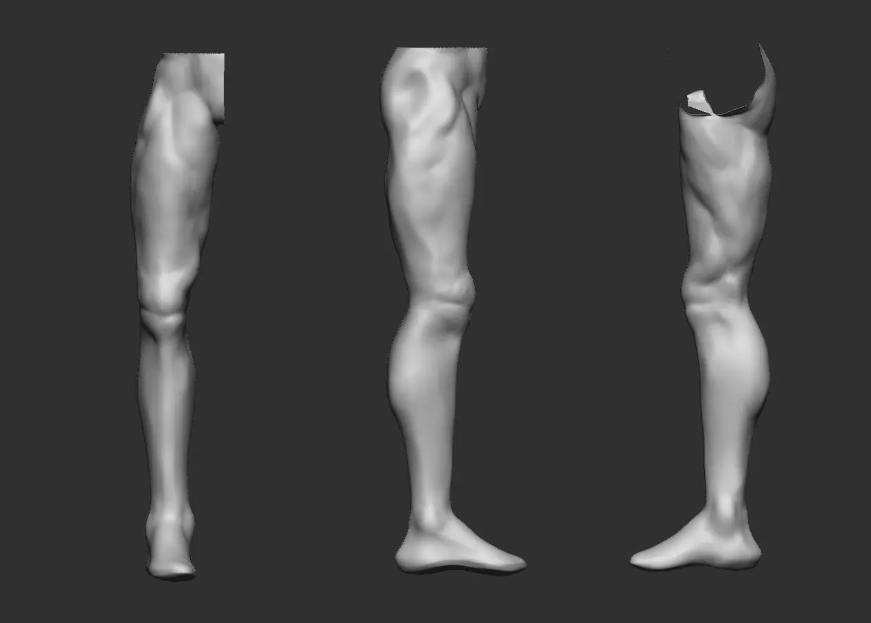 Stylized Male Base Mesh Low-poly 3D model_6