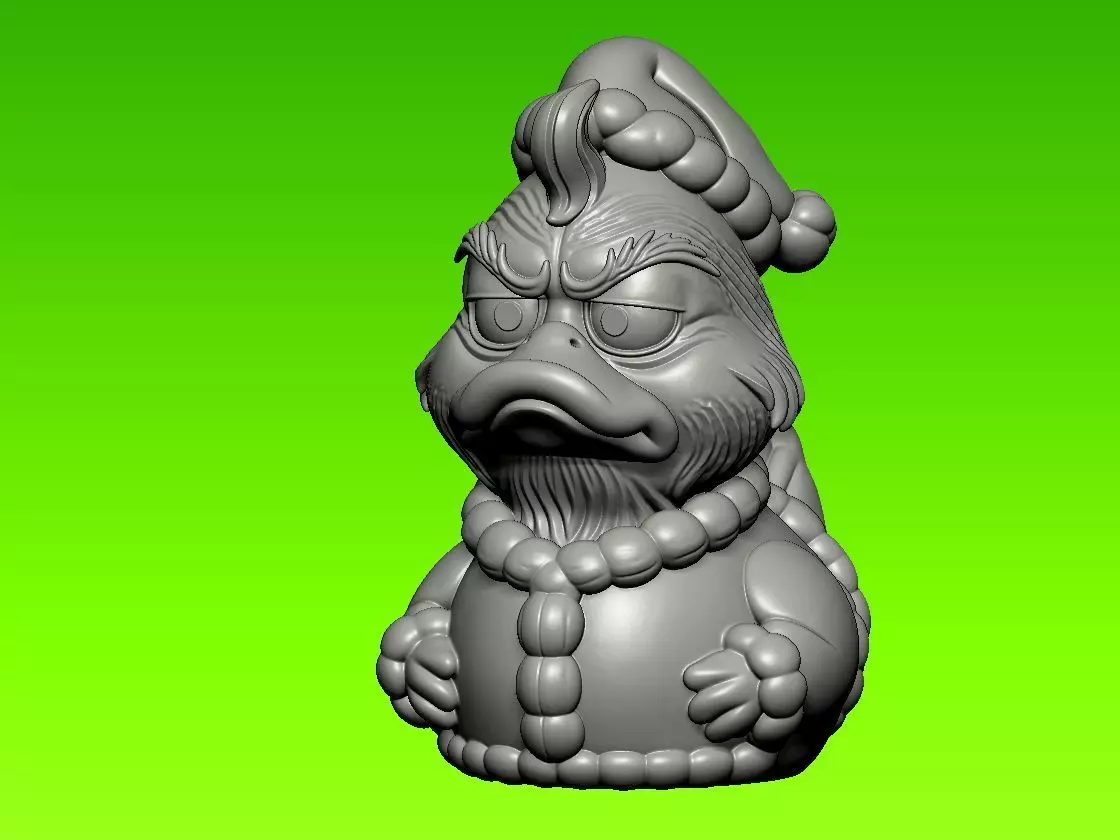 Rubber Duck - Grinch - The Christmas Thief - 3d print 3D print model_3