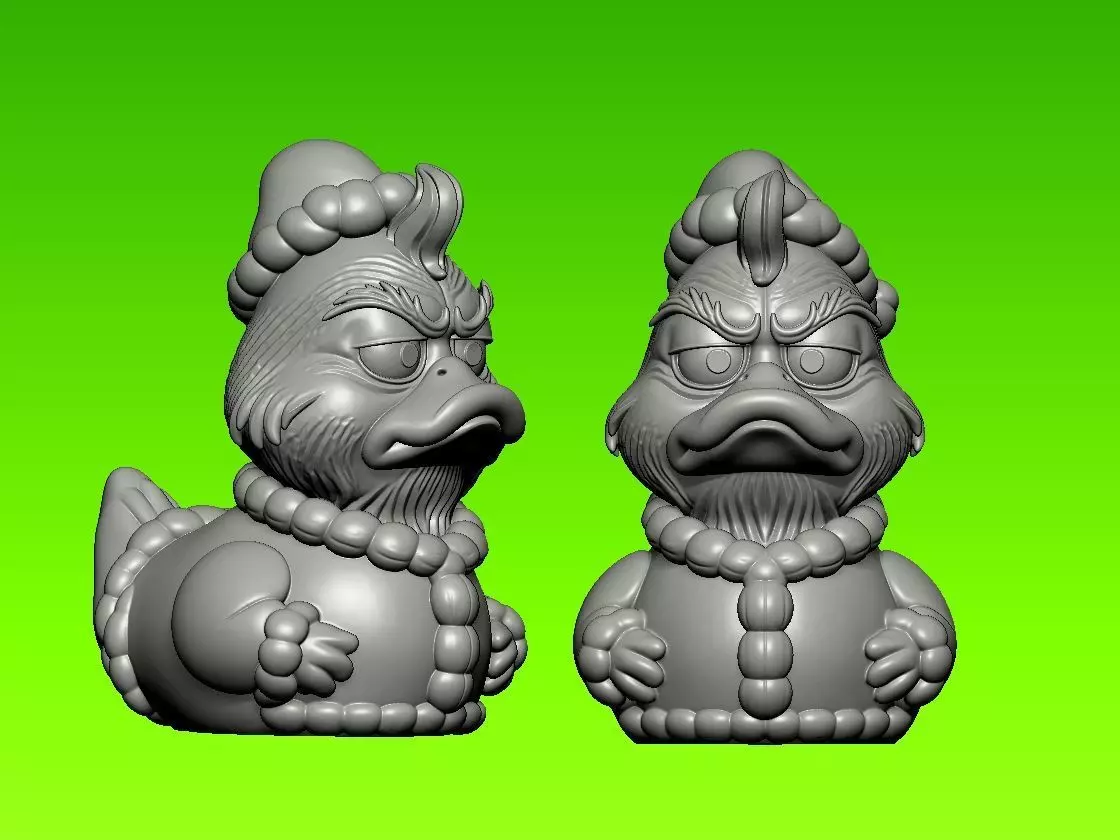 Rubber Duck - Grinch - The Christmas Thief - 3d print 3D print model_1