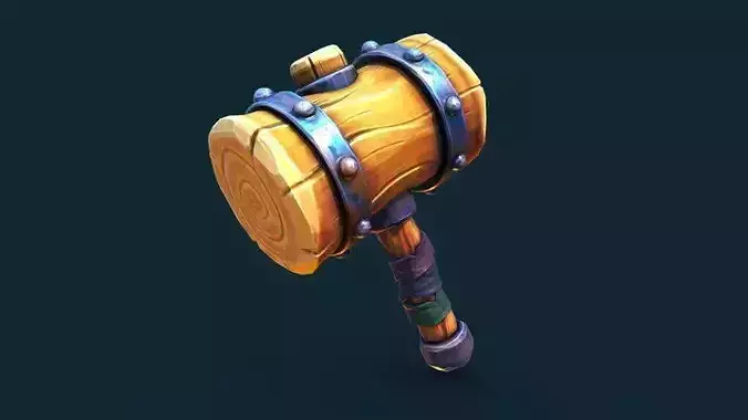 Game Ready Stylized Hammer Low-poly 3D model