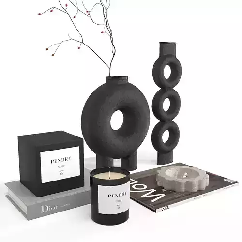 452 Decor Set Corner Design Minimalistic Accessories Trays Vases