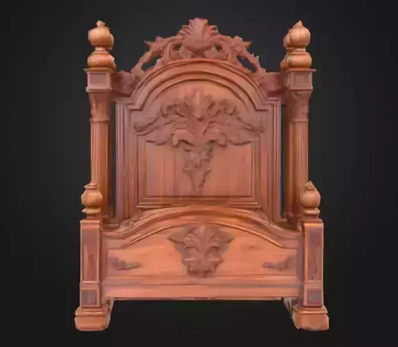 Ornate Carved Wooden Idol Throne Antique 