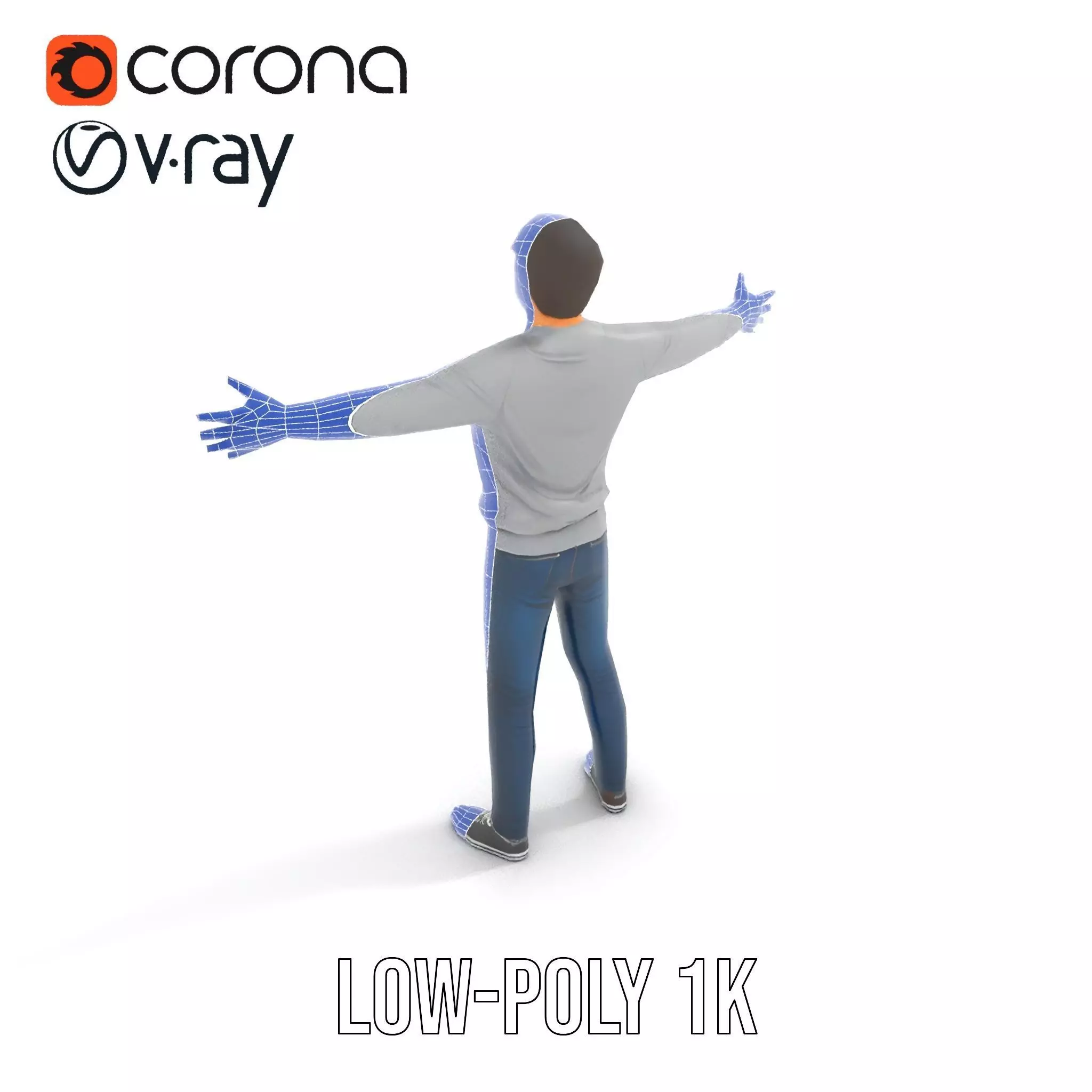 Casual Outfit Male Character model pack Low-poly 3D model_27