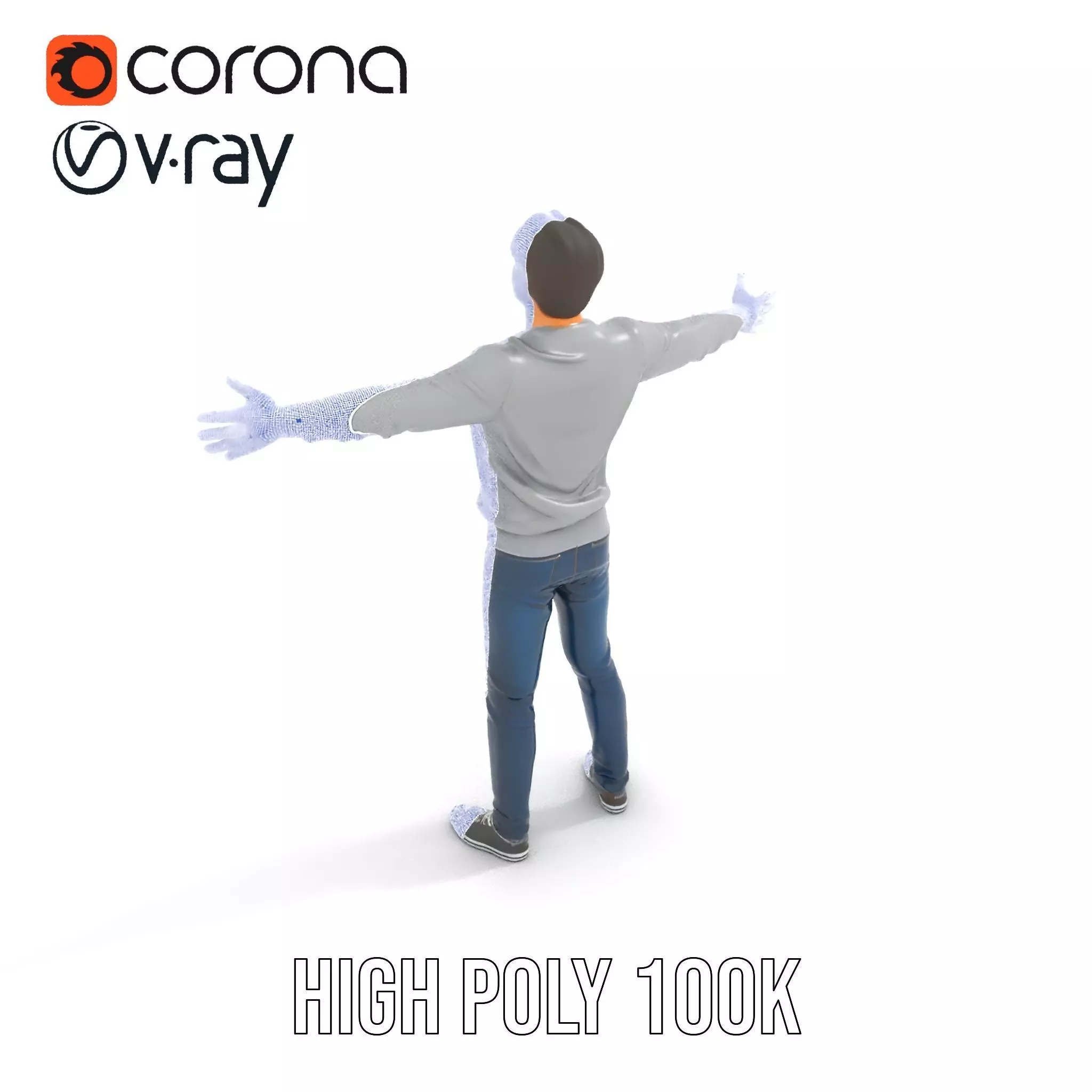 Casual Outfit Male Character model pack Low-poly 3D model_25