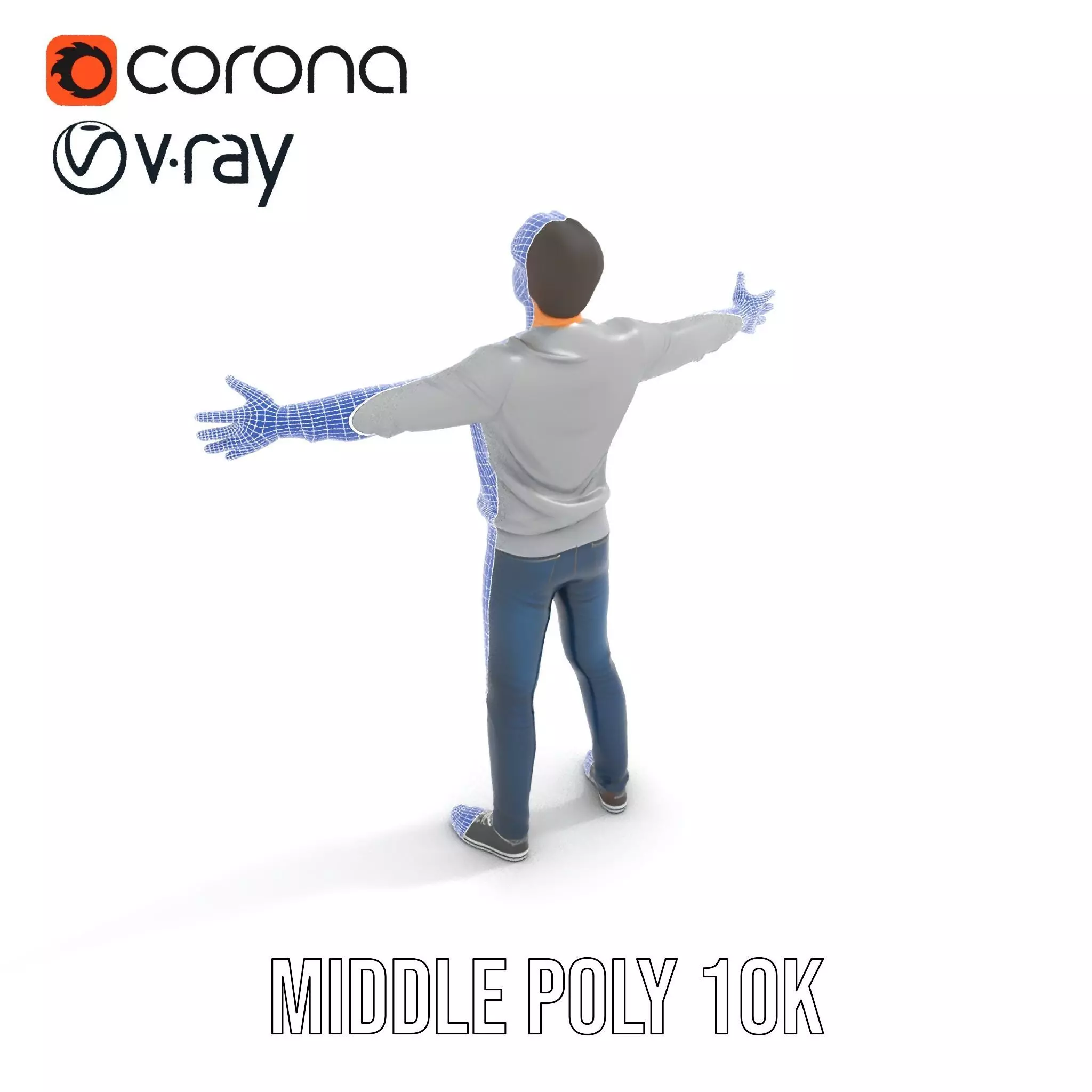 Casual Outfit Male Character model pack Low-poly 3D model_5