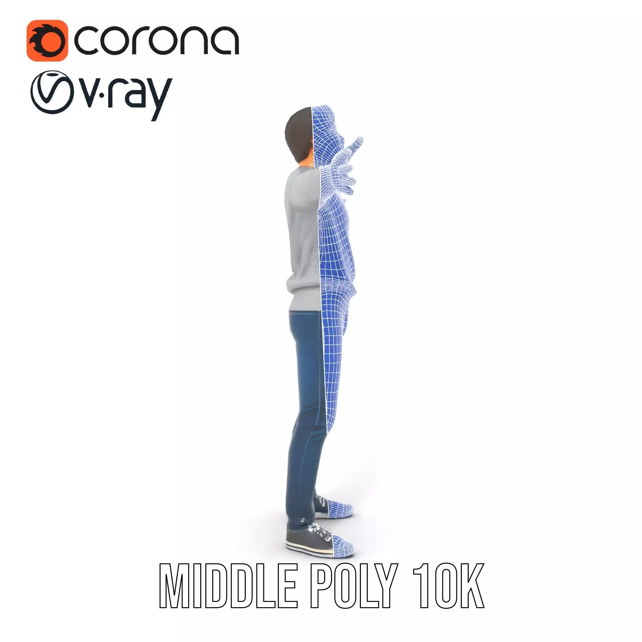 Casual Outfit Male Character model pack Low-poly 3D model_9