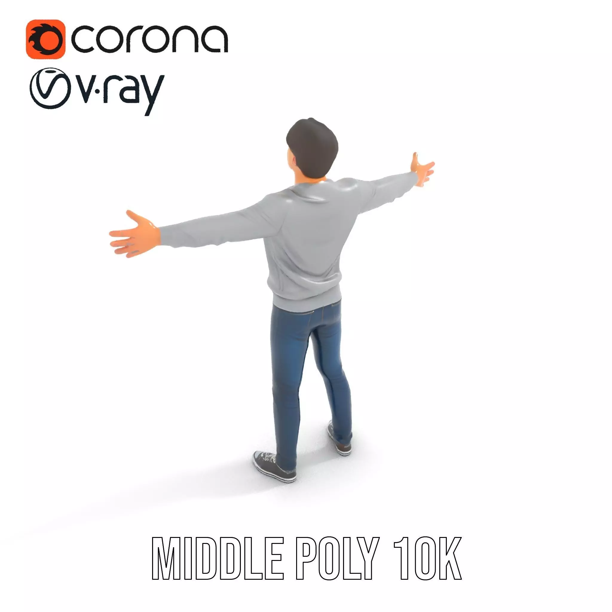 Casual Outfit Male Character model pack Low-poly 3D model_12