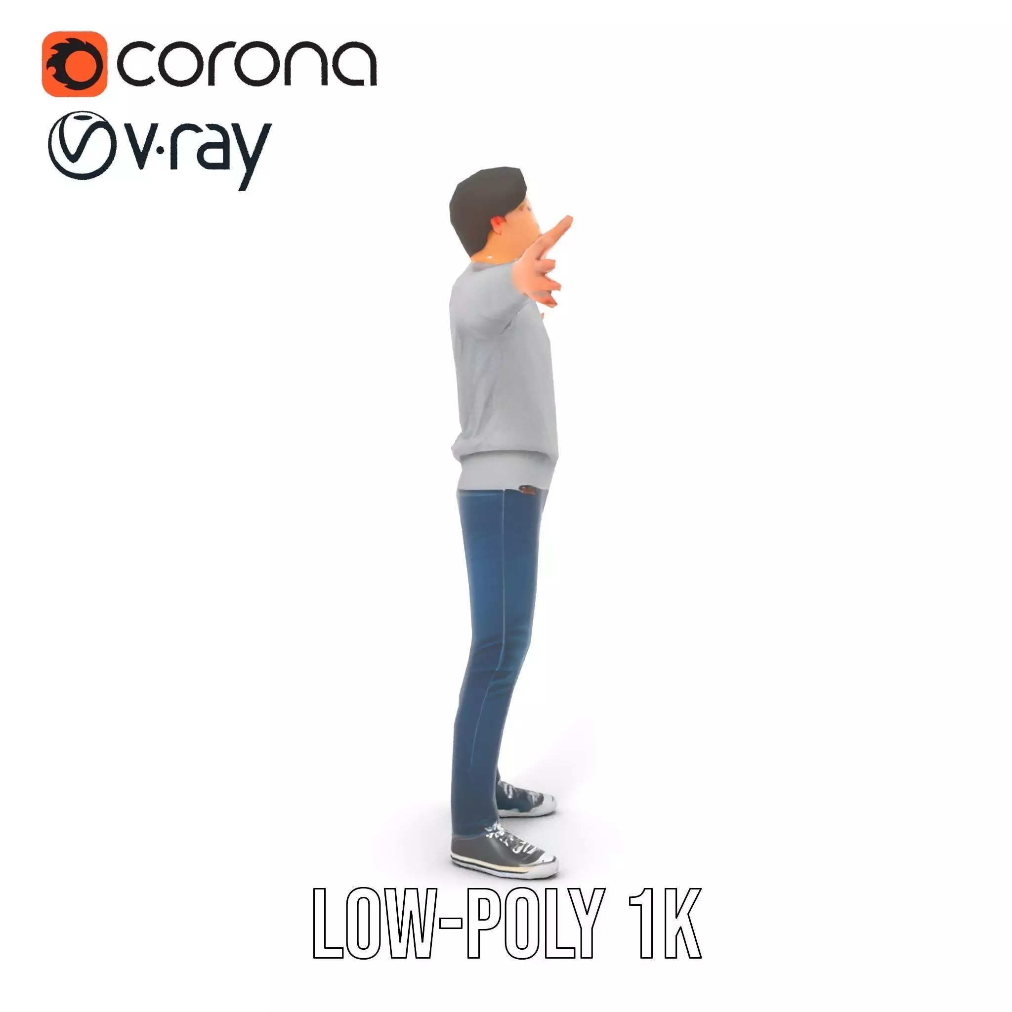 Casual Outfit Male Character model pack Low-poly 3D model_7