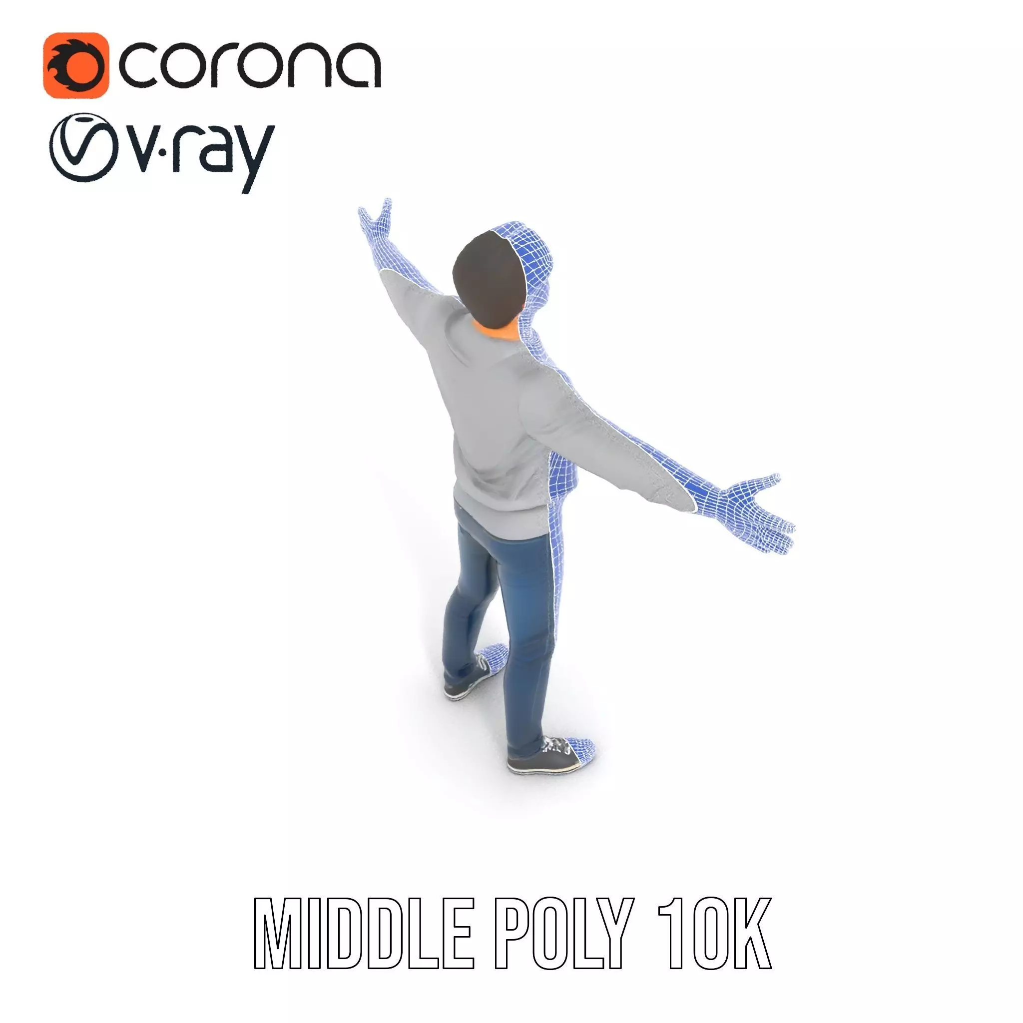 Casual Outfit Male Character model pack Low-poly 3D model_29