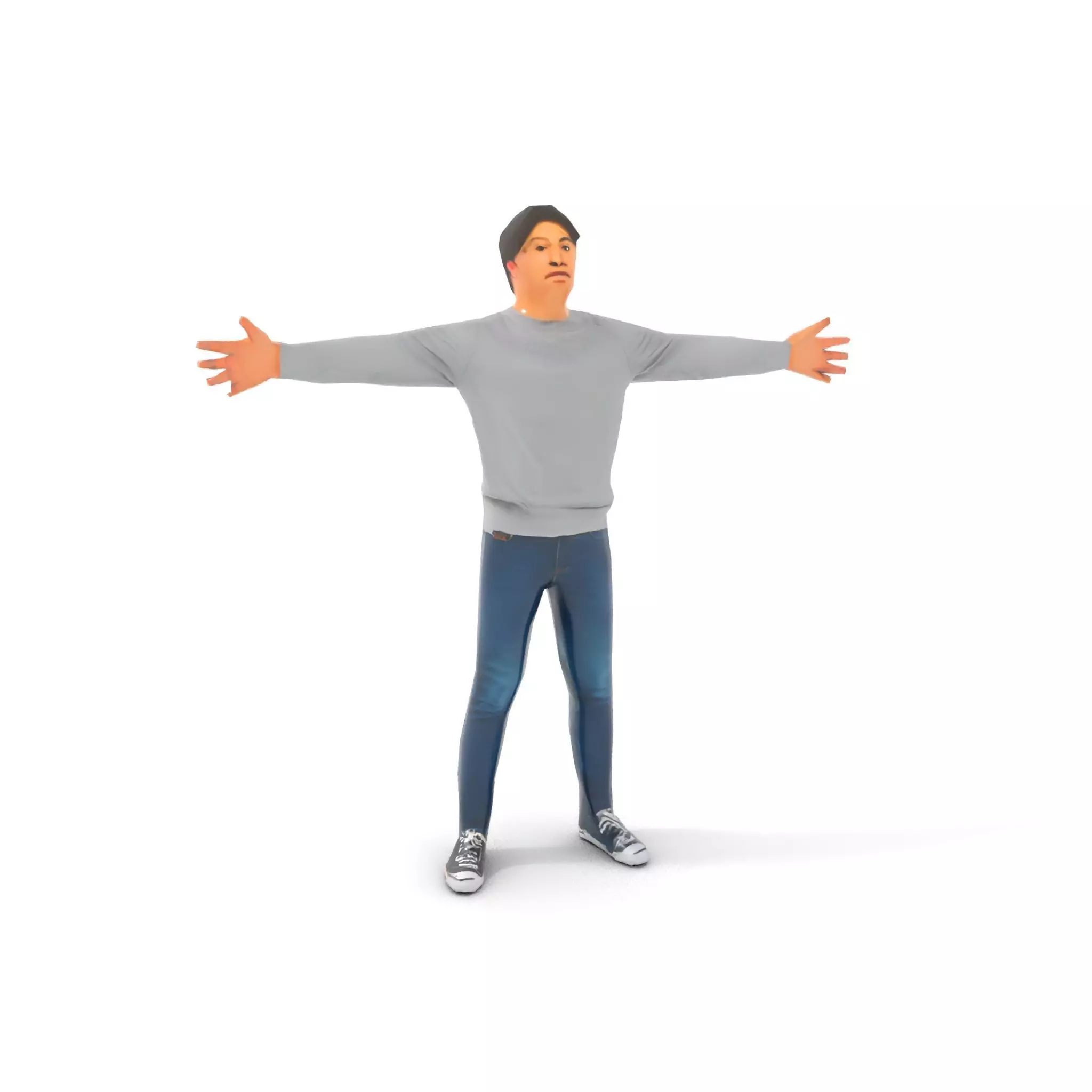 Casual Outfit Male Character model pack Low-poly 3D model_8