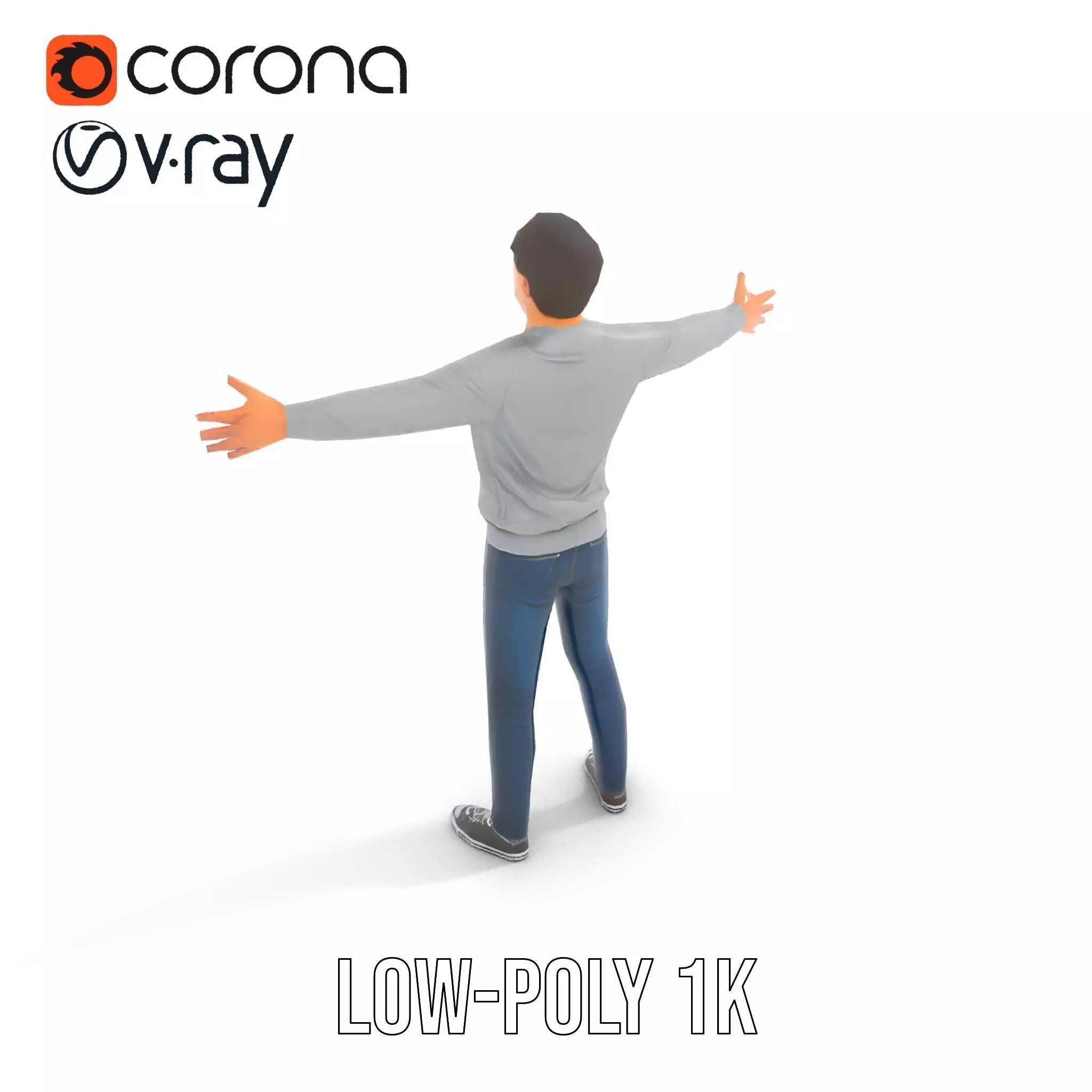 Casual Outfit Male Character model pack Low-poly 3D model_24