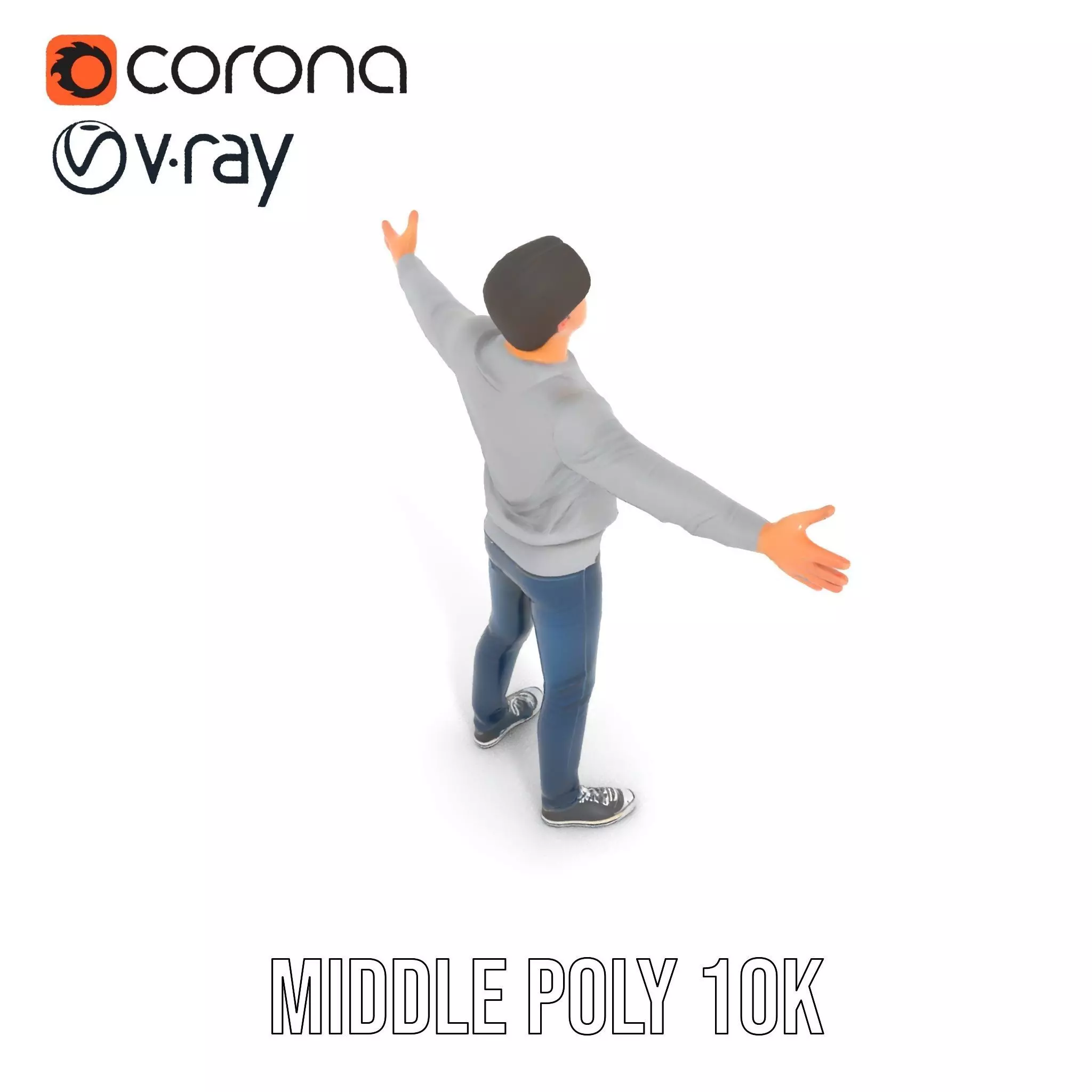 Casual Outfit Male Character model pack Low-poly 3D model_26