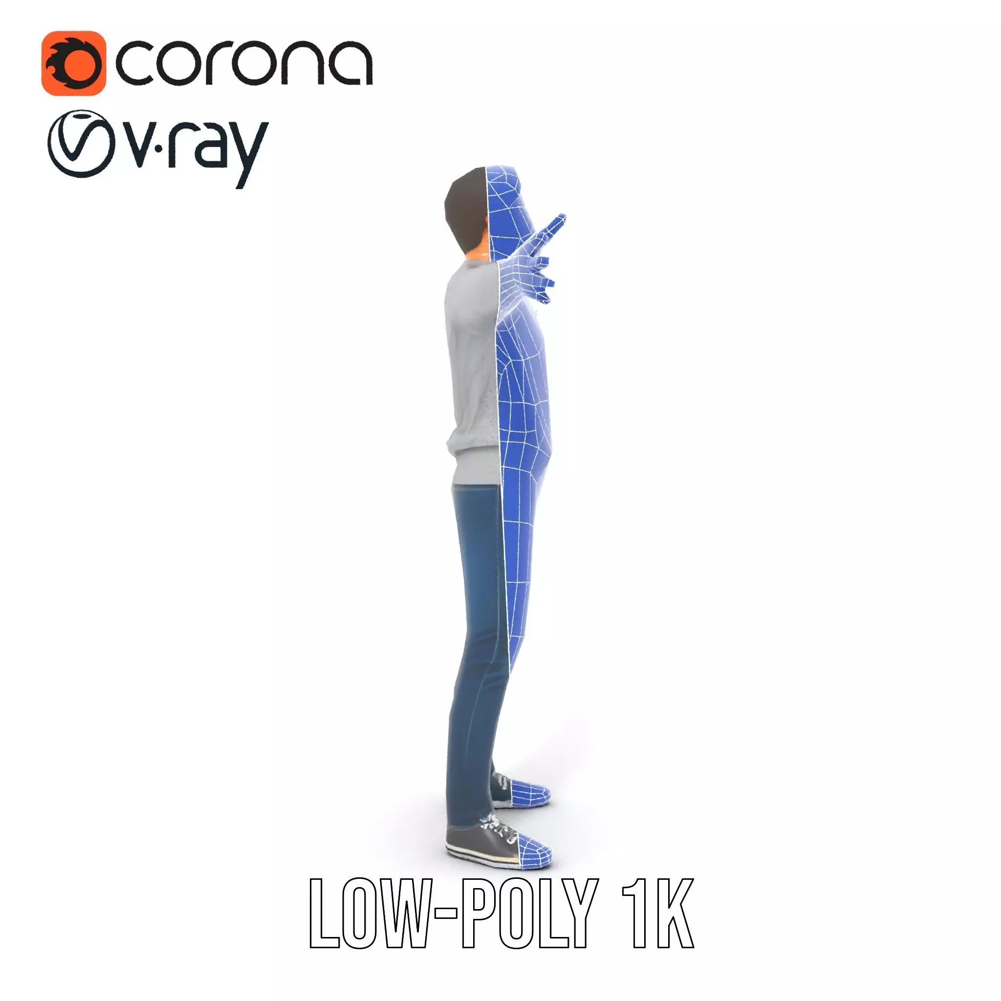 Casual Outfit Male Character model pack Low-poly 3D model_19