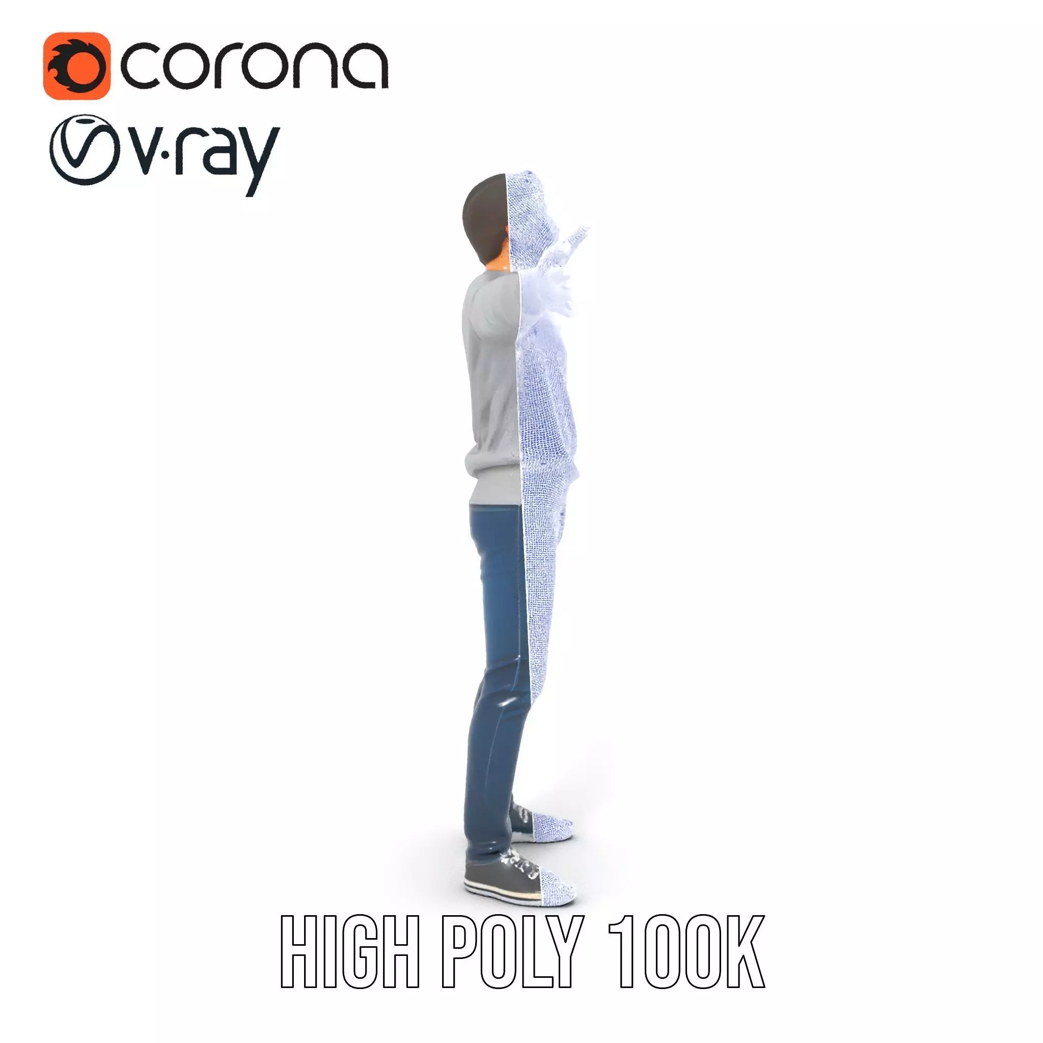 Casual Outfit Male Character model pack Low-poly 3D model_32