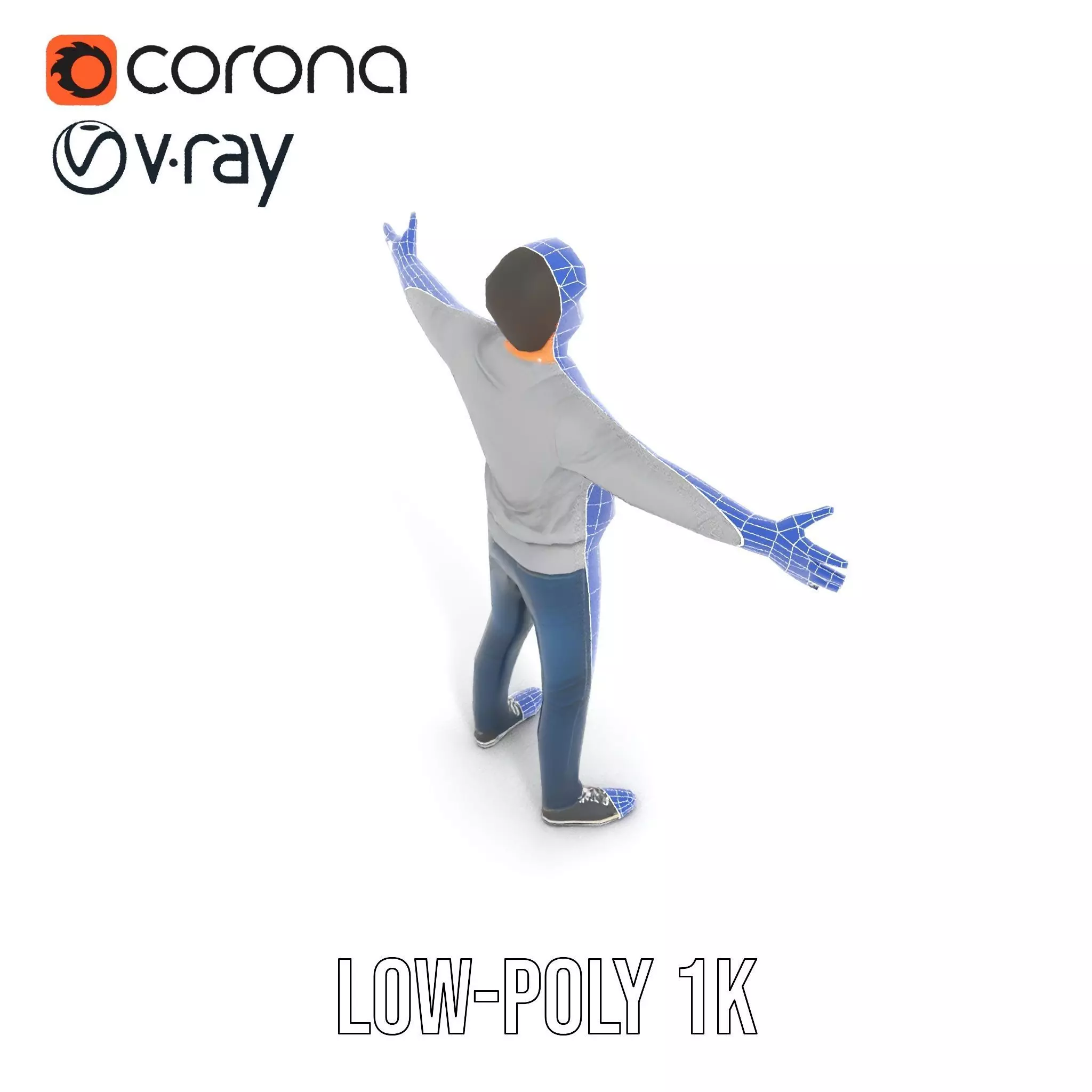 Casual Outfit Male Character model pack Low-poly 3D model_10