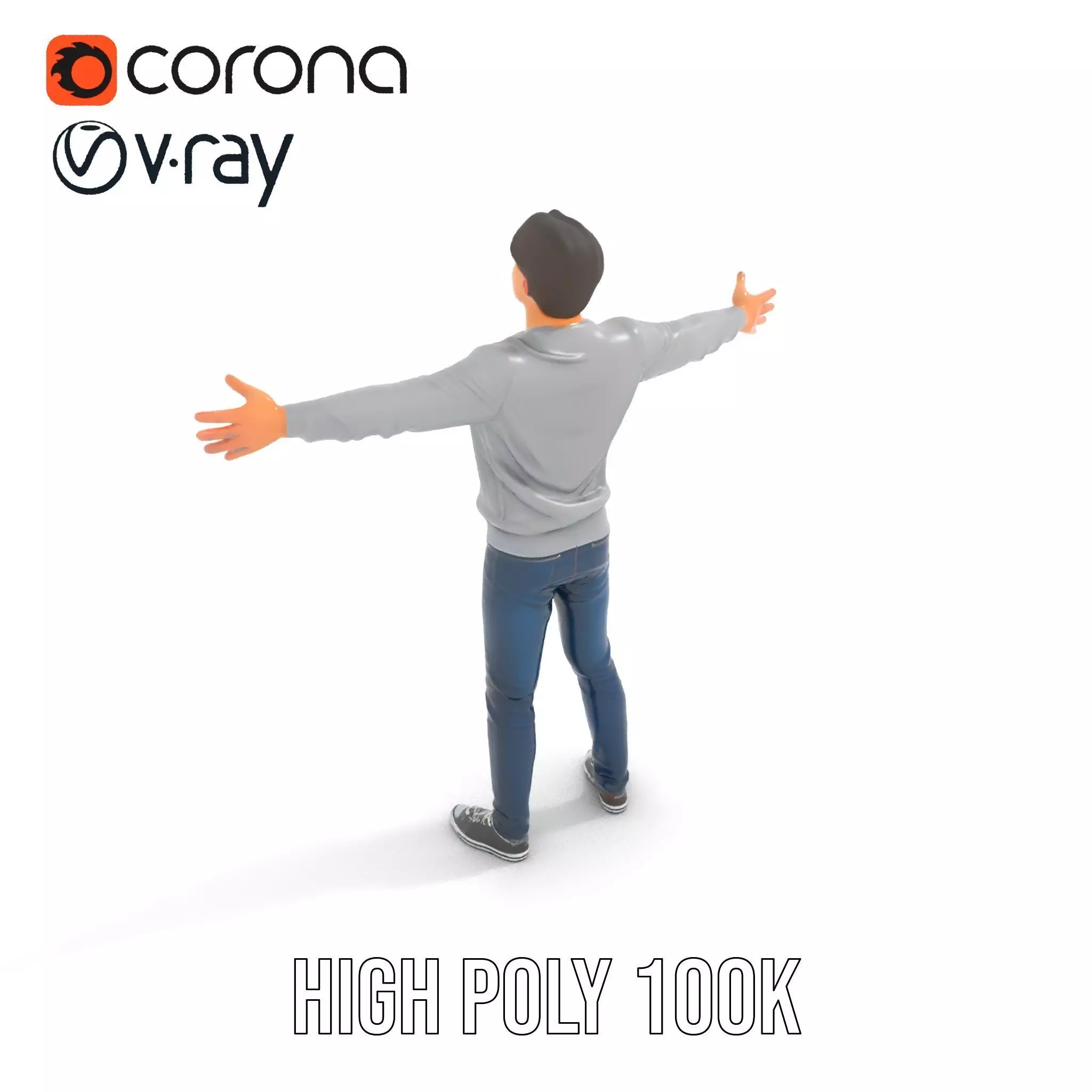 Casual Outfit Male Character model pack Low-poly 3D model_22