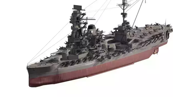 IMPERIAL JAPANESE NAVY 1940s ISE CLASS BATTLE CRUISER 3D model