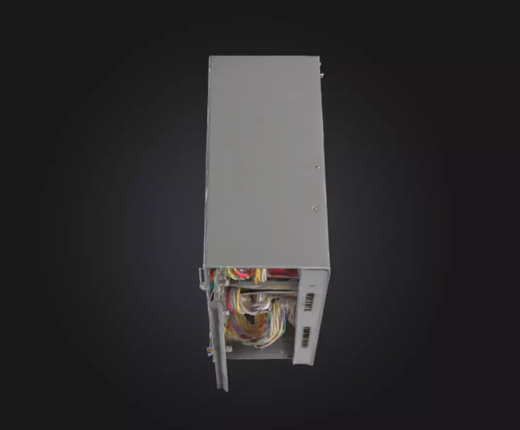Server Cabinet Low-poly 3D model_4