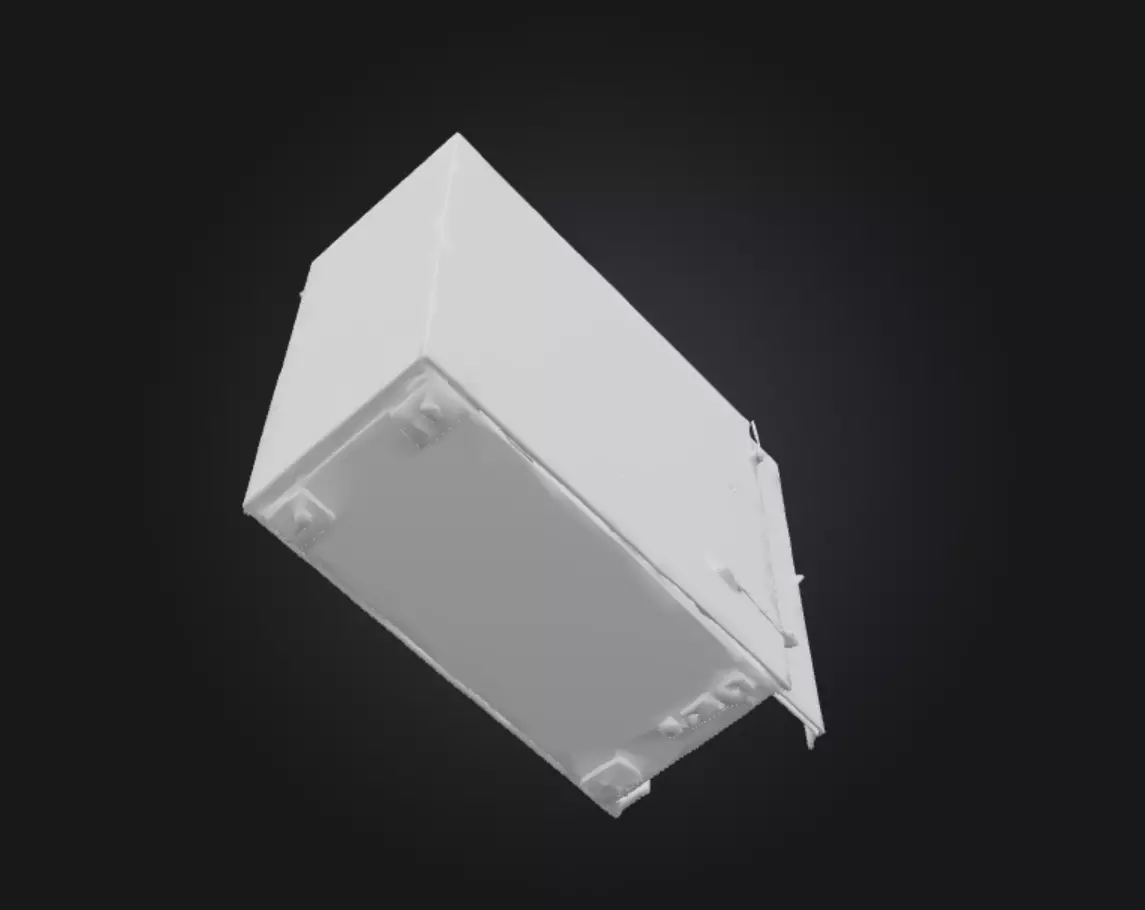 Server Cabinet Low-poly 3D model_6