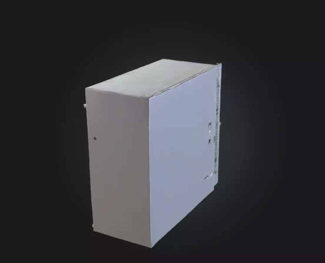 Server Cabinet Low-poly 3D model_1