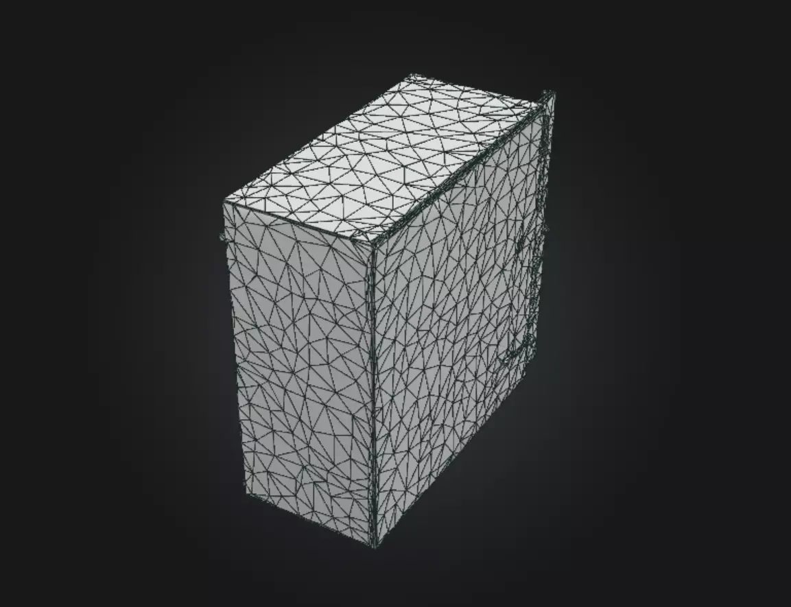 Server Cabinet Low-poly 3D model_3