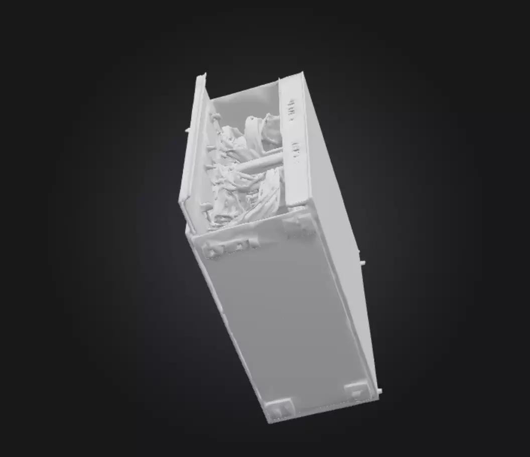Server Cabinet Low-poly 3D model_5