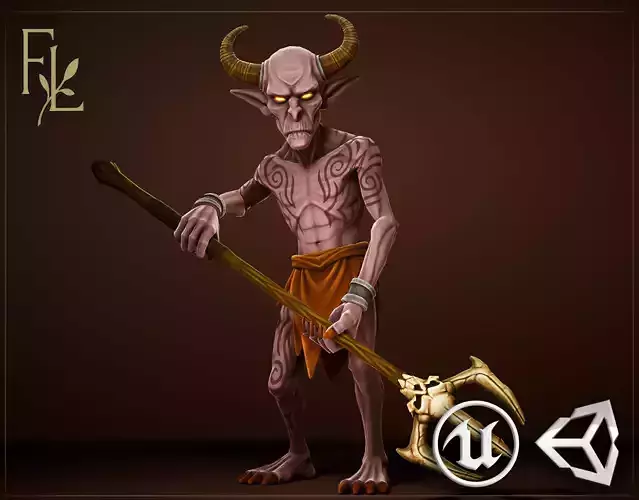 Demon Spearman - Game ready character