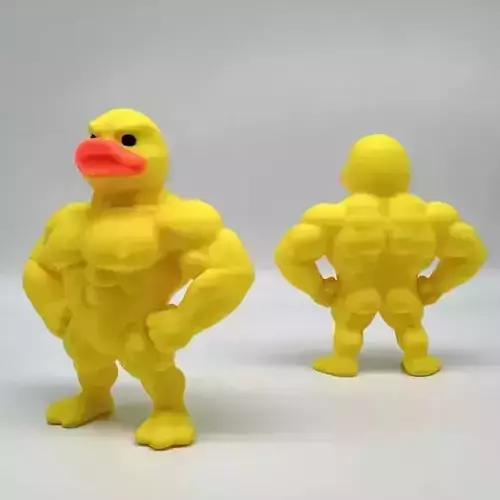 Decorative sculpture design home minimalist muscle duck 3D print model