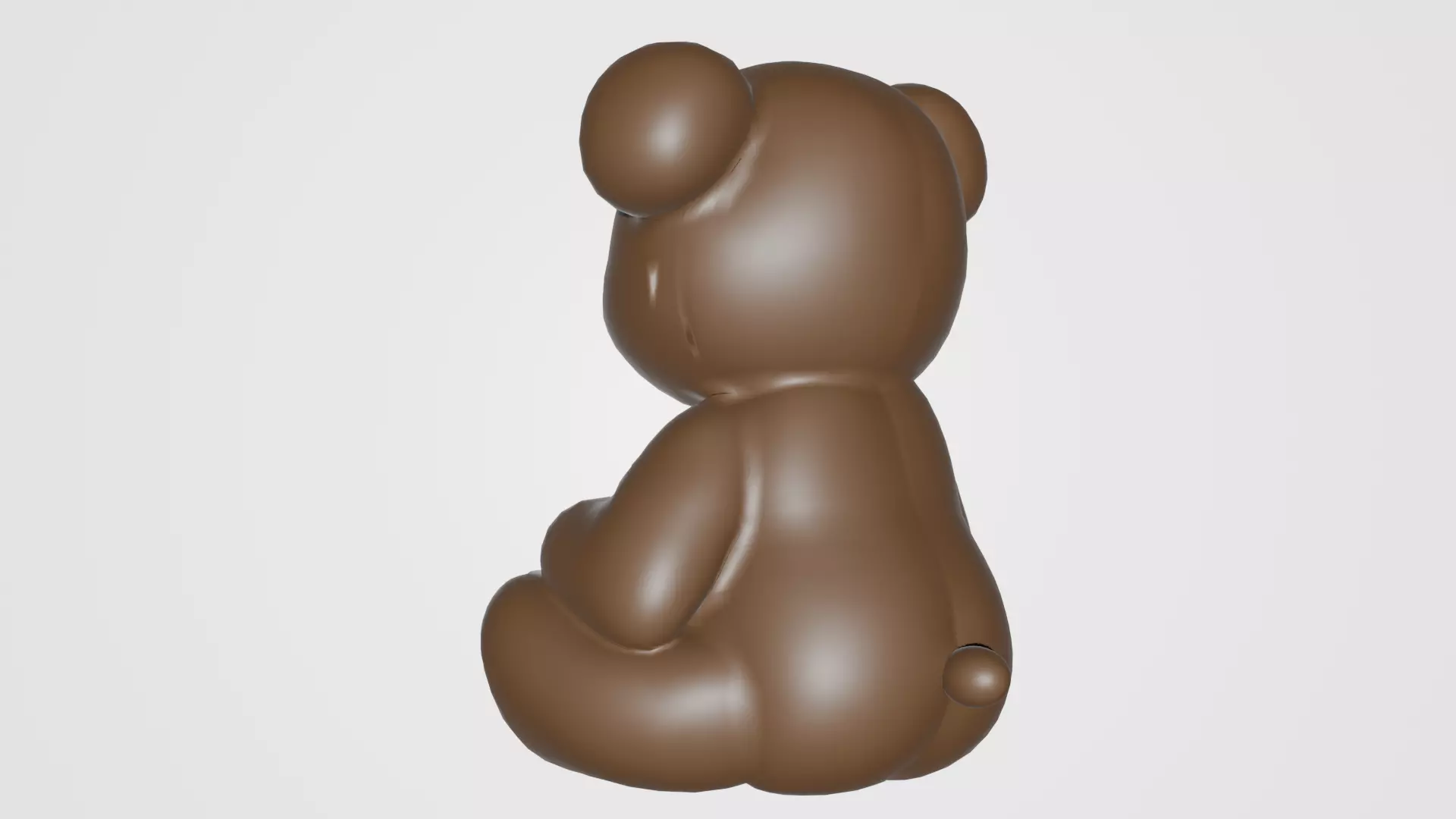 Brown Stylized Teddy Bear 3D Model Low-poly 3D model_3