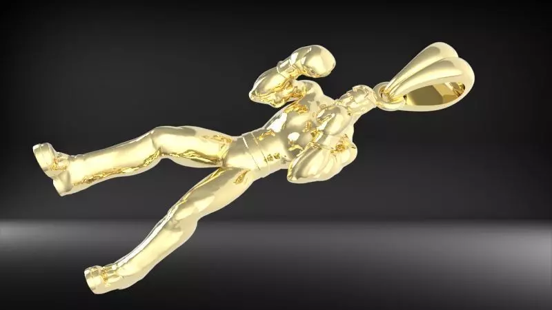 Boxer Pendant 3D print model_31