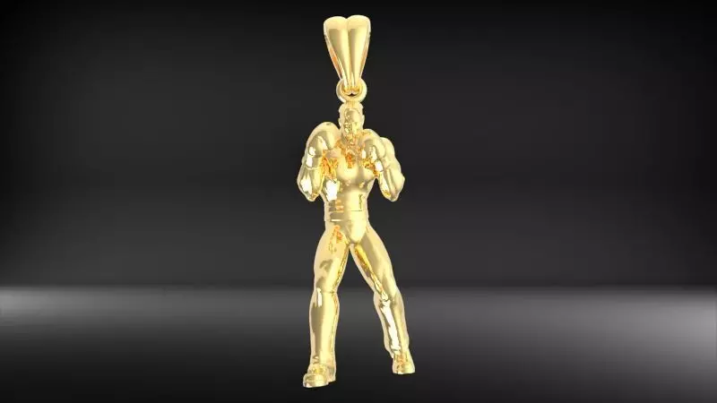 Boxer Pendant 3D print model_34