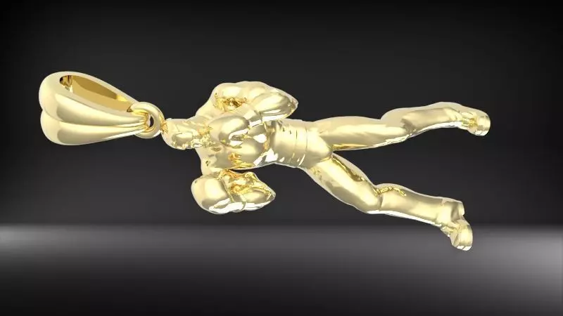 Boxer Pendant 3D print model_15