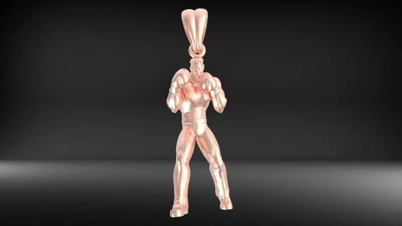 Boxer Pendant 3D print model_9