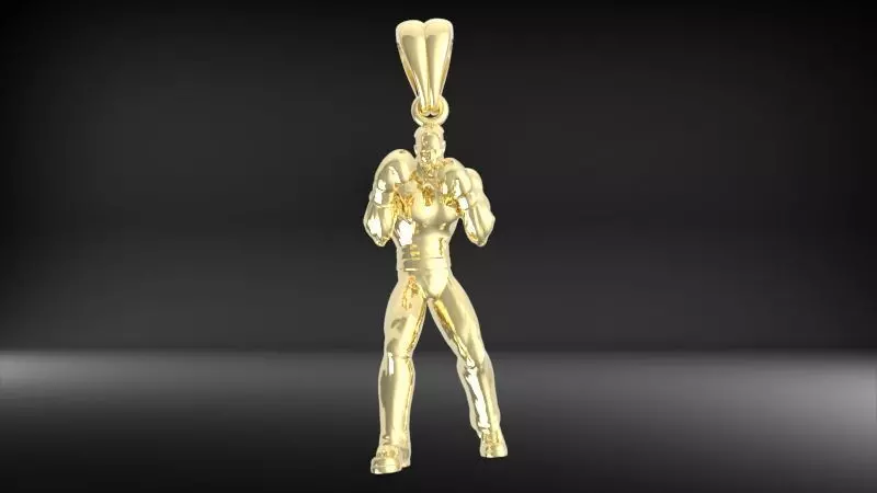 Boxer Pendant 3D print model_8